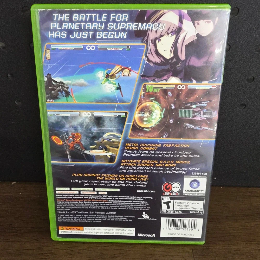 WarTech Senko no Ronde Xbox 360 Video Game‎ Mecha Combat CIB
